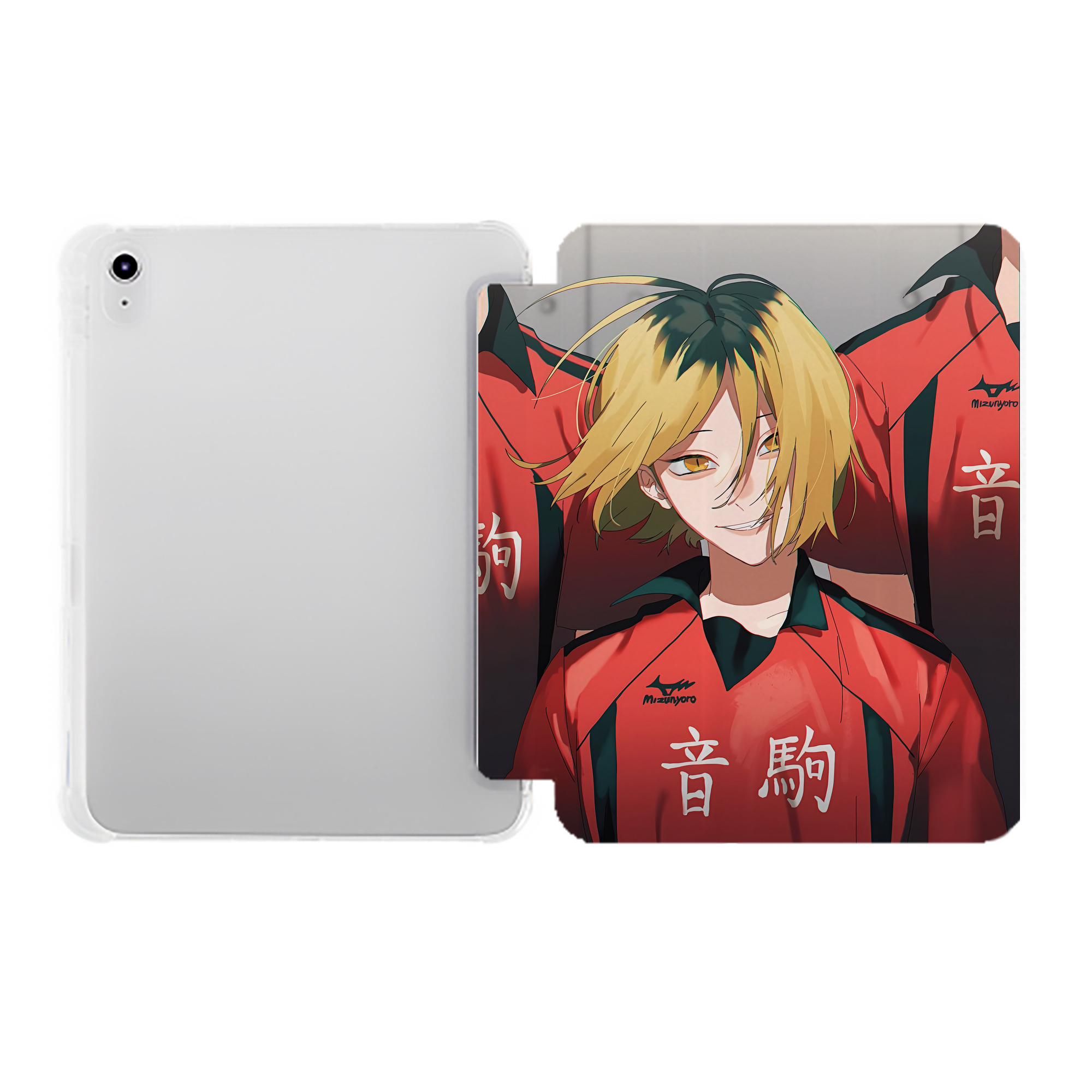 （画像用） ハイキュー!! Haikyu!! IPad ケース ペン収納付き 三つ折りスタンド PUレザー×シリコン 対応機種9.5/10.5/10.9インチ